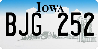 IA license plate BJG252