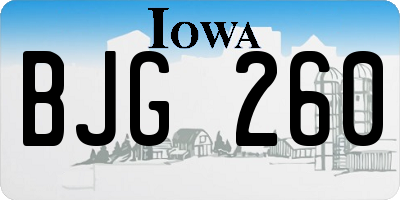 IA license plate BJG260