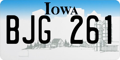 IA license plate BJG261