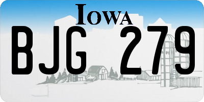 IA license plate BJG279