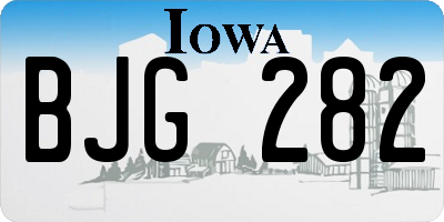 IA license plate BJG282