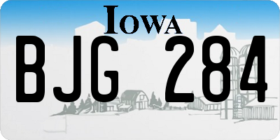 IA license plate BJG284