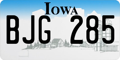 IA license plate BJG285