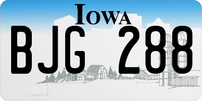 IA license plate BJG288