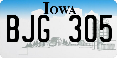 IA license plate BJG305