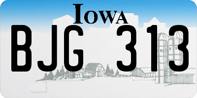 IA license plate BJG313