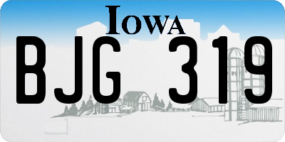 IA license plate BJG319