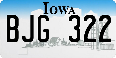 IA license plate BJG322