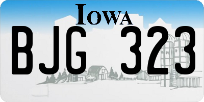 IA license plate BJG323