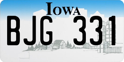 IA license plate BJG331