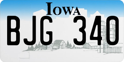 IA license plate BJG340