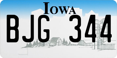 IA license plate BJG344