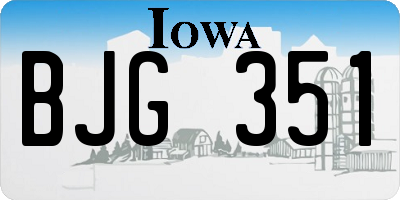 IA license plate BJG351