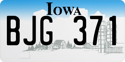 IA license plate BJG371