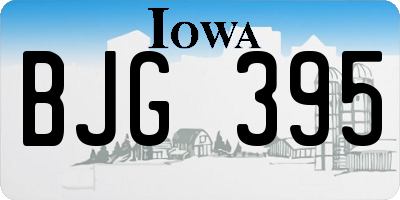 IA license plate BJG395