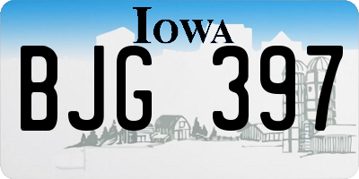 IA license plate BJG397