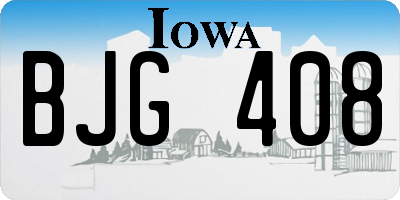 IA license plate BJG408