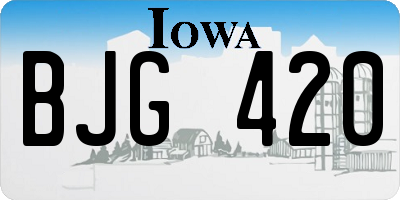 IA license plate BJG420