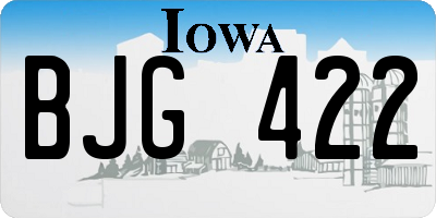 IA license plate BJG422