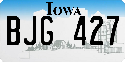 IA license plate BJG427