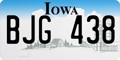 IA license plate BJG438