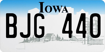IA license plate BJG440