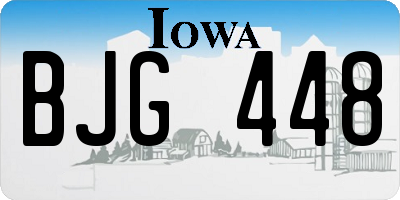 IA license plate BJG448