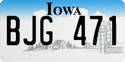 IA license plate BJG471