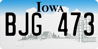 IA license plate BJG473