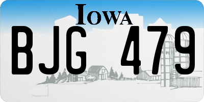 IA license plate BJG479