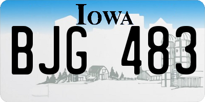 IA license plate BJG483