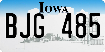 IA license plate BJG485