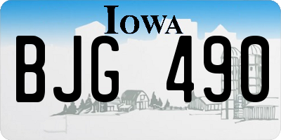 IA license plate BJG490