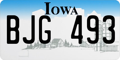 IA license plate BJG493