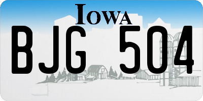 IA license plate BJG504