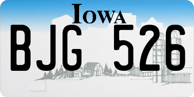 IA license plate BJG526