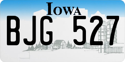 IA license plate BJG527
