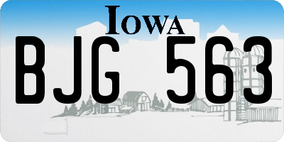 IA license plate BJG563
