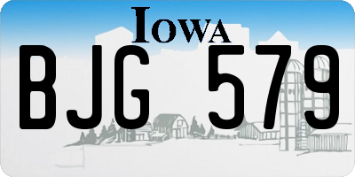 IA license plate BJG579