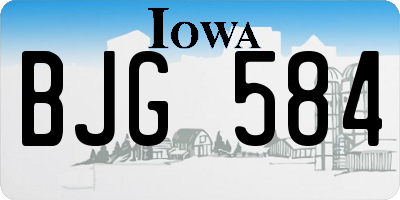 IA license plate BJG584