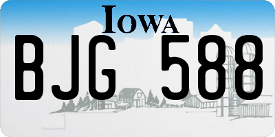 IA license plate BJG588