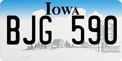IA license plate BJG590