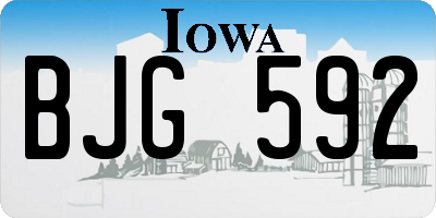 IA license plate BJG592