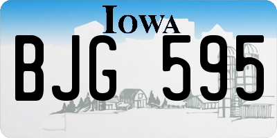 IA license plate BJG595