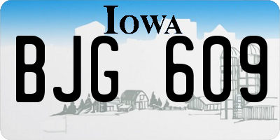 IA license plate BJG609