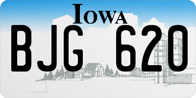 IA license plate BJG620
