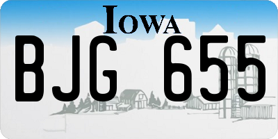 IA license plate BJG655