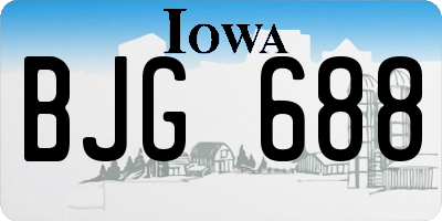 IA license plate BJG688