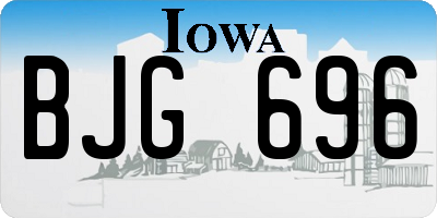 IA license plate BJG696