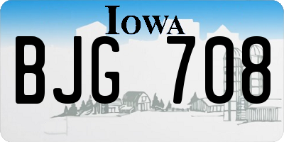 IA license plate BJG708